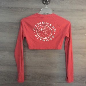 Gymshark Red Long Sleeve Crop Top